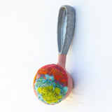 Oversized Ribbed Ice Cream Scoop Puff | Peach Dipped