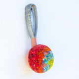 Oversized Ribbed Ice Cream Scoop Puff | Peach Dipped