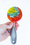 Oversized Ribbed Ice Cream Scoop Puff | Peach Dipped
