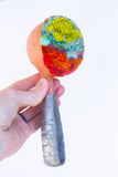Oversized Ribbed Ice Cream Scoop Puff | Peach Dipped