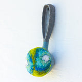 Oversized RIbbed Ice Cream Scoop Puff | Blue Dipped