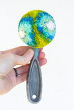 Oversized RIbbed Ice Cream Scoop Puff | Blue Dipped