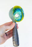 Oversized RIbbed Ice Cream Scoop Puff | Blue Dipped