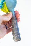 Oversized RIbbed Ice Cream Scoop Puff | Blue Dipped