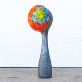 Polka Dot Scoop Puff | Green + Orange