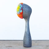 Polka Dot Scoop Puff | Green + Orange