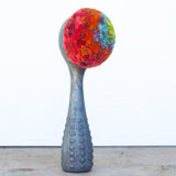 Polka Dot Scoop Puff | Green + Orange