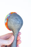 Polka Dot Scoop Puff | Green + Orange