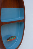 Embroidered Rainbow Trout in Rare Double Sided Teak Frame