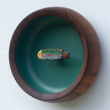 Embroidered Fish in Oversized Teak Bowl | Trout