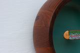 Embroidered Fish in Oversized Teak Bowl | Trout