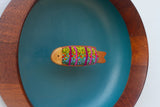 Embroidered Fish in Oversized Teak Bowl | Tropical Trout