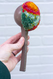 Oversized Ice Cream Scoop Puff | Orange + Seafoam