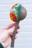 Oversized Ice Cream Scoop Puff | Orange + Seafoam