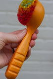 Ribbed Scoop Puff | Painted Orange