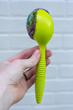 Striped Handle Scoop Puff | Painted Green