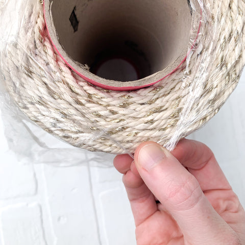 Destash Yarn | Neutral+Gold Coiled