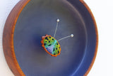 Embroidered Bug with Vintage Disco Ball Antennae