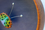 Embroidered Bug with Vintage Disco Ball Antennae