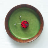 Embroidered Ladybug with Vintage Disco Ball Antennae