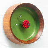 Embroidered Ladybug with Vintage Disco Ball Antennae