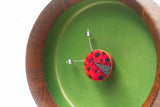 Embroidered Ladybug with Vintage Disco Ball Antennae