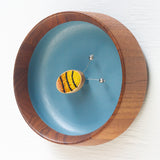 Embroidered Bee with Vintage Metal Disco Ball Antennae