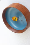 Embroidered Bee with Vintage Metal Disco Ball Antennae