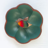 Embroidered Hummingbird in Vintage Flower Frame