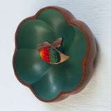Embroidered Hummingbird in Vintage Flower Frame