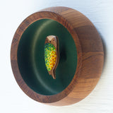 Embroidered Owl | Shimmery Green