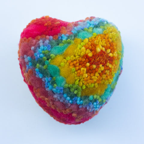 Vintage Heart Jell-O Tin Puff | Rainbow