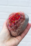 Vintage Heart Jell-O Tin Puff | Red + Pink