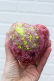 Vintage Heart Jell-O Tin Puff | Neon Pops in Pink