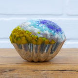 Vintage Tart Tin Puff | Blue, Purple + Ochre