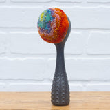 Polka Dot Scoop Puff | Green + Orange