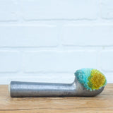 Vintage Chunky Handle Ice Cream Scoop | Chartreuse + Turquoise with Grey Bottom