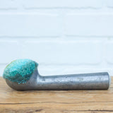 Vintage Chunky Handle Ice Cream Scoop | Chartreuse + Turquoise with Grey Bottom
