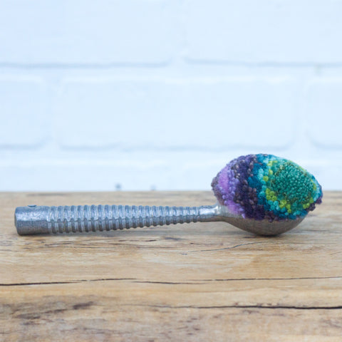 Vintage Striped Ice Cream Scoop | Green + Purple