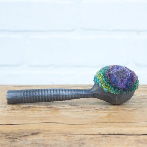 Vintage Striped Ice Cream Scoop | Purple + Green