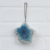 Vintage Jell-O Tin Star Puff Ornament | Blue