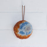 Mini Puff Ornament | Blue + Orange