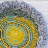 Round Woven Wall Hanging | Chartreuse + Green