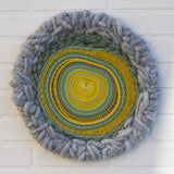 Round Woven Wall Hanging | Chartreuse + Green