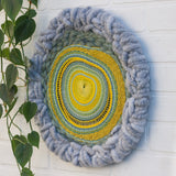 Round Woven Wall Hanging | Chartreuse + Green