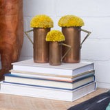 Puff Trio | Vintage Copper Measuring Cups with Mustard Puff