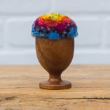 Mini Puff in Vintage Teak Egg Cup | Rainbow