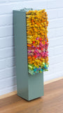 Puff Sculpture in Vintage Safe Desposit Box, Extra Deep | Horizontal Rainbow