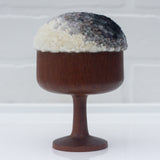 "Float" Puff in Vintage Teak Coupe | Black + White
