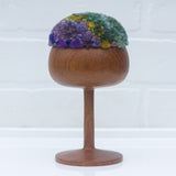 "Float" Puff in Vintage Teak Coupe | Green + Purple